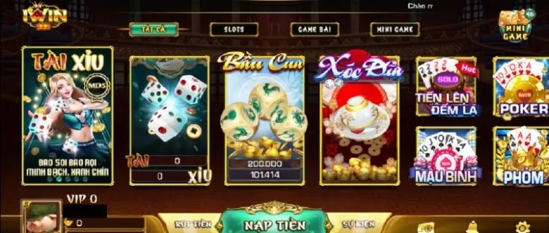 giao dien game tien len iwin